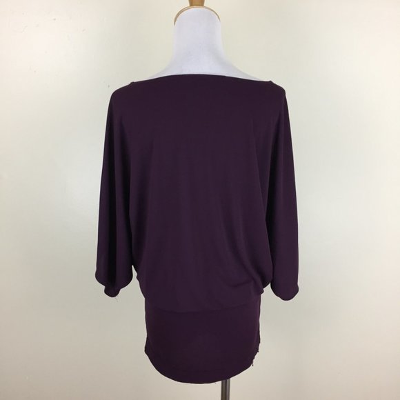 RACHEL ROY Cut Out Batwing Sleeve Stretchy Shirt - Picture 7 of 10
